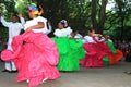 Colombian dancers street performance Royalty Free Stock Photo