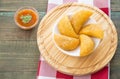 Colombian empanadas on the table