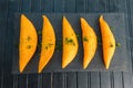 Colombian empanadas on wooden board. Latin cuisine