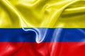 Colombian Flag Rippled Effect Illustration