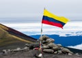 Colombian Flag on a Volcano