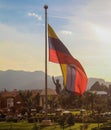 Colombian flag waving