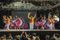 Colombian folk dancers performing a typical dance