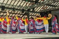 Colombian folk dancers performing a typical dance