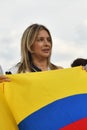 Colombian football fan girl in Moscow, FIFA world cup, Russia