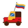 colombian jeep illustration