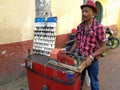 Colombian locksmith working on the street