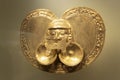 Colombian pre columbus civilization golden pectoral