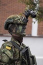 Colombian soldier parading on independence day
