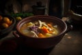 Colombian traditional tripe soup Illustration AI Generative