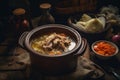 Colombian traditional tripe soup Illustration AI Generative