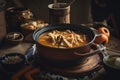 Colombian traditional tripe soup Illustration AI Generative