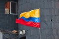 Colombian Flag In The Wind