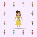 Colombian, woman cartoon icon. Universal set of people around the world for website design and development, app development Royalty Free Stock Photo