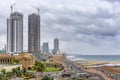 Colombo Fort skyline under stormy sky, Sri Lanka