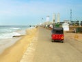 Colombo skyline and Galle Face beach, Sri Lanka Royalty Free Stock Photo