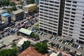 City streets aerial view of Colombo city