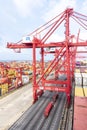 Colombo, Sri Lanka - gantry cranes in the container terminal.