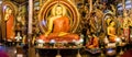 COLOMBO, SRI LANKA - JULY 26, 2016: Interior of Gangaramaya Buddhist Temple in Colombo, Sri Lan