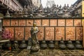 Many Buddha statues, Colombo, Sri Lanka, Gangaramaya Buddhist temple architecture Royalty Free Stock Photo