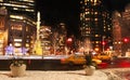 Columbus Circle at night. Manhattan Landmarks New York City USA Royalty Free Stock Photo