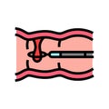 colon polyps gastroenterologist color icon vector illustration