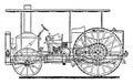 Colonel Crompton Superheated Steam Tractor, vintage illustration