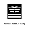 Colonel general staff rank icon. Element of Germany army rank icon