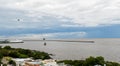 Blue River Background. South America.