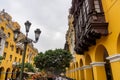 Architecture around Plaza Mayor in downtown Lima, Peru