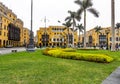 Architecture around Plaza Mayor in downtown Lima, Peru