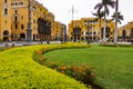 Architecture around Plaza Mayor in downtown Lima, Peru