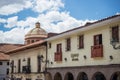 Colonial architecture and cityscape in Cusco, Peru, former Inca capital, famous travel destinatio