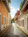 Colonial architecture in old San Juan, Puerto Rico Royalty Free Stock Photo