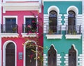 Colonial architecture of old San Juan in Puerto Rico Royalty Free Stock Photo