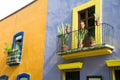 Colonial architecture in Puebla. Mexico Royalty Free Stock Photo