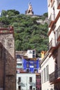 Panoramic of a street in Guanajuato, Mexico