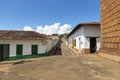 Colonial architecture street of Barichara, the most beautiful Colombian village Royalty Free Stock Photo