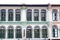 Colonial Architecture Style Shophouses in Singapore Royalty Free Stock Photo