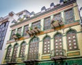 Colonial balconies in Cuenca - Ecuador Royalty Free Stock Photo