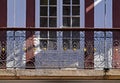 Colonial balcony on facade detail in Ouro Preto, Brazil Royalty Free Stock Photo