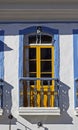 Colonial balcony on facade in Ouro Preto, Brazil Royalty Free Stock Photo