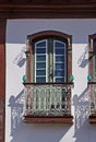 Colonial balcony on facade in historical city of Diamantina Royalty Free Stock Photo