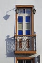 Colonial balcony on facade in Diamantina, Brazil Royalty Free Stock Photo