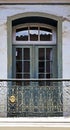 Colonial balcony on facade in Ouro Preto, Brazil Royalty Free Stock Photo