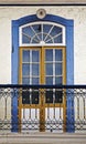 Colonial balcony on facade in Ouro Preto, Brazil Royalty Free Stock Photo