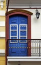 Colonial blacony on facade in Ouro Preto, Brazil Royalty Free Stock Photo