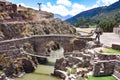 Colonial bridges spanning the river in Checacupe, Cusco, Peru Royalty Free Stock Photo