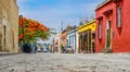 Colonial buidlings in old town of Oaxaca city in Mexico Royalty Free Stock Photo