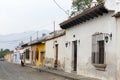 Colonial buildings and cobbled streets in Antigua, Guatemala, Central America